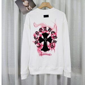 Chrome Hearts Color-Printed White Long-Sleeved Sweatshirt